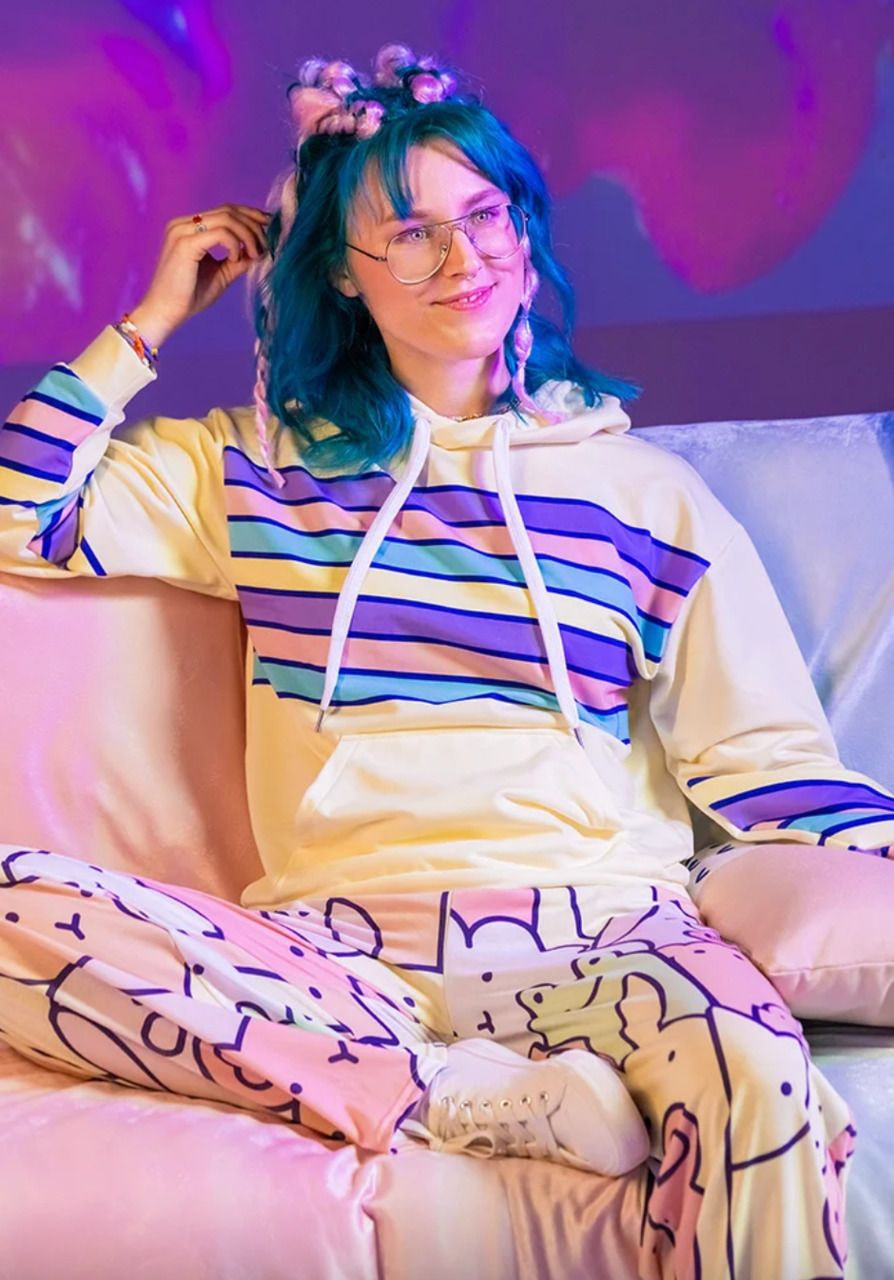 bright all-over print hoodie